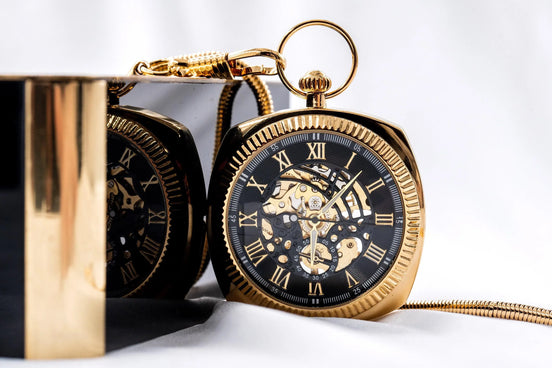 Montre personnalisée Gousset - montre de poche - engrenage or Shelby - Roaring 20s Paris