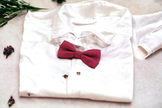 Nœud papillon soie original R.Archibald – rouge pois, cadeau homme - Roaring 20s Paris