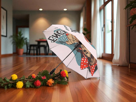 Parapluie pin-up vintage romantique, imprimé mode 1920, français - Roaring 20s Paris