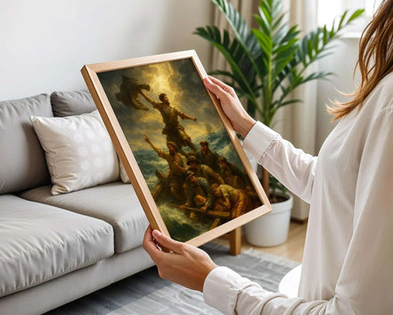 Peinture Radeau de la Méduse – affiche vintage française, déco murale k1qbj8-tb.myshopify.com affiche histoire ancienne, affiche épique histoire bateau, art maritime vintage courage, illustration naufrage héroïque, impression poster tendance, peinture bateaux marins survie, peinture française historique, peinture héroïsme marin rétro, Peinture radeau de la méduse, rétro affiche murale française, scène dramatique mer vintage, tableau homme mer désespoir, Vintage déco mur artiste