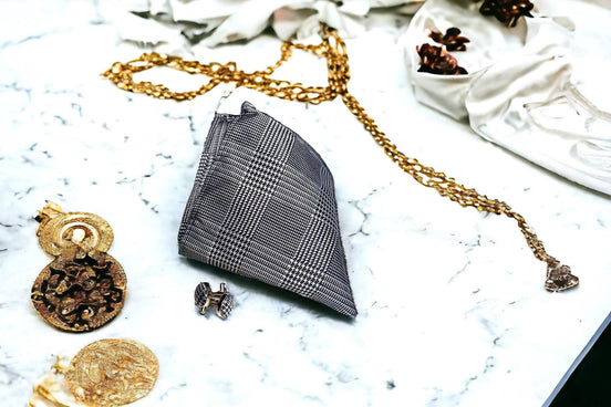 Pochette costume gris soie F – mouchoir élégant mariage Peaky Blinders - Roaring 20s Paris