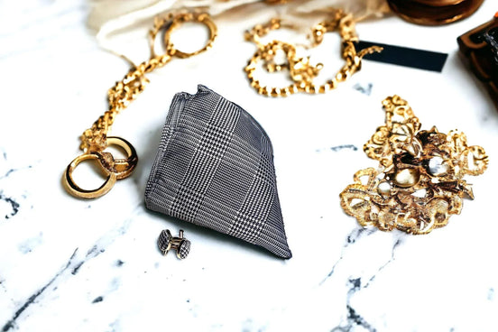 Pochette costume gris soie F – mouchoir élégant mariage Peaky Blinders - Roaring 20s Paris