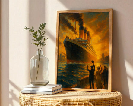 Poster art mural paquebot vintage, affiche ancienne transatlantique - Roaring 20s Paris