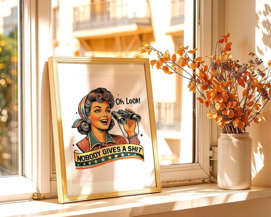 Poster pin-up humoristique – art rétro sarcastique, déco murale fun - Roaring 20s Paris