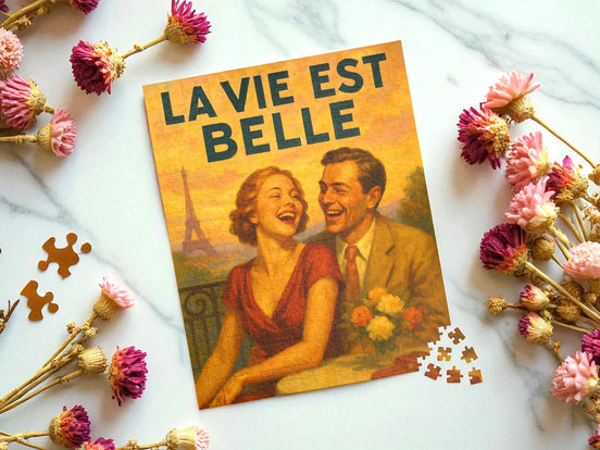 Puzzle peinture paris la vie est belle, 500 pièces, puzzle cadeau - Roaring 20s Paris