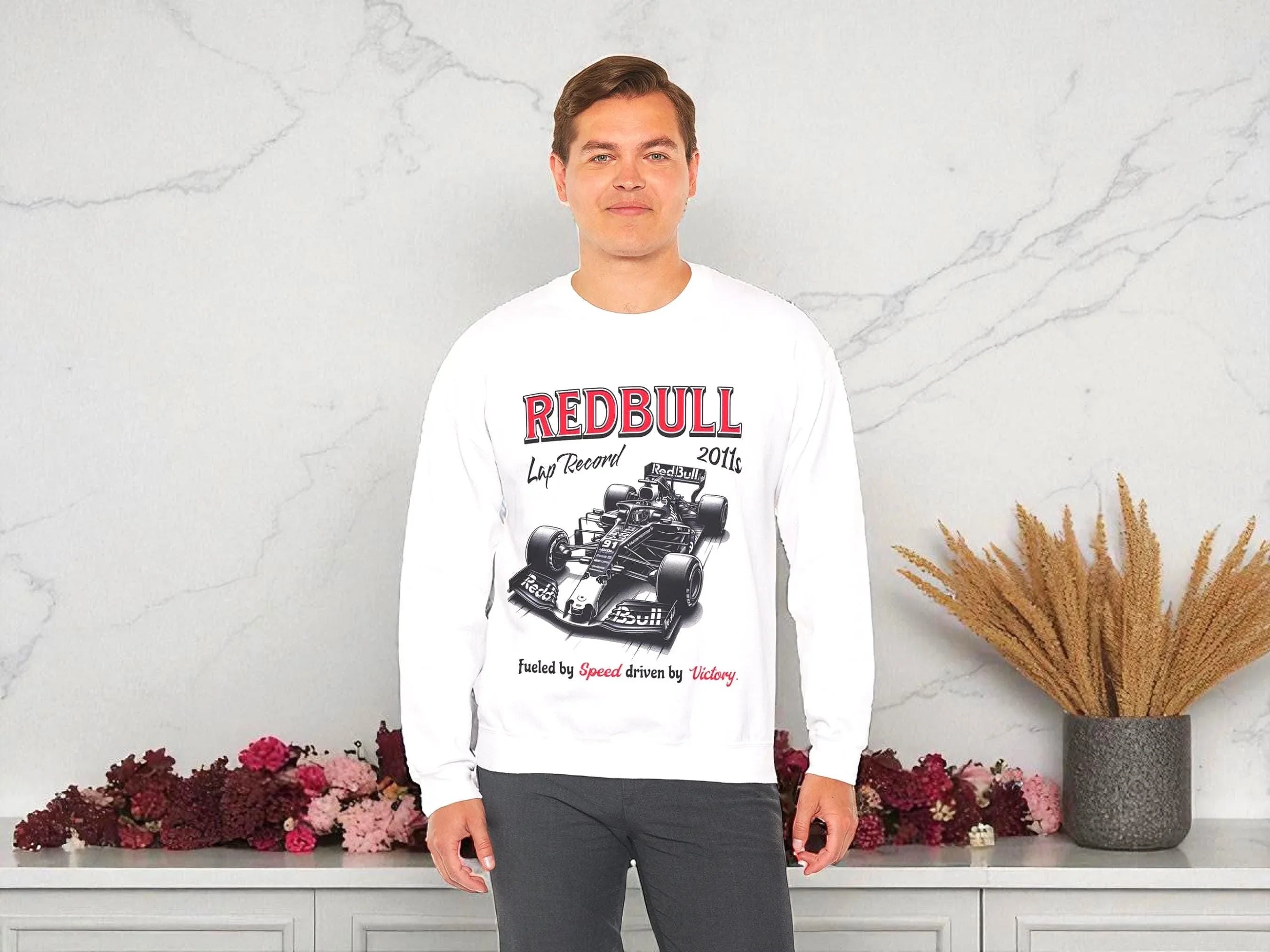 Sweatshirt redbull imprimé, sweatshirt femme homme, pull custom - Roaring 20s Paris