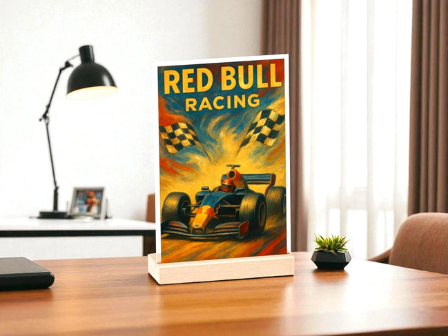 Tableau Redbull Racing F1 Ford style vintage, tableau chevet français - Roaring 20s Paris