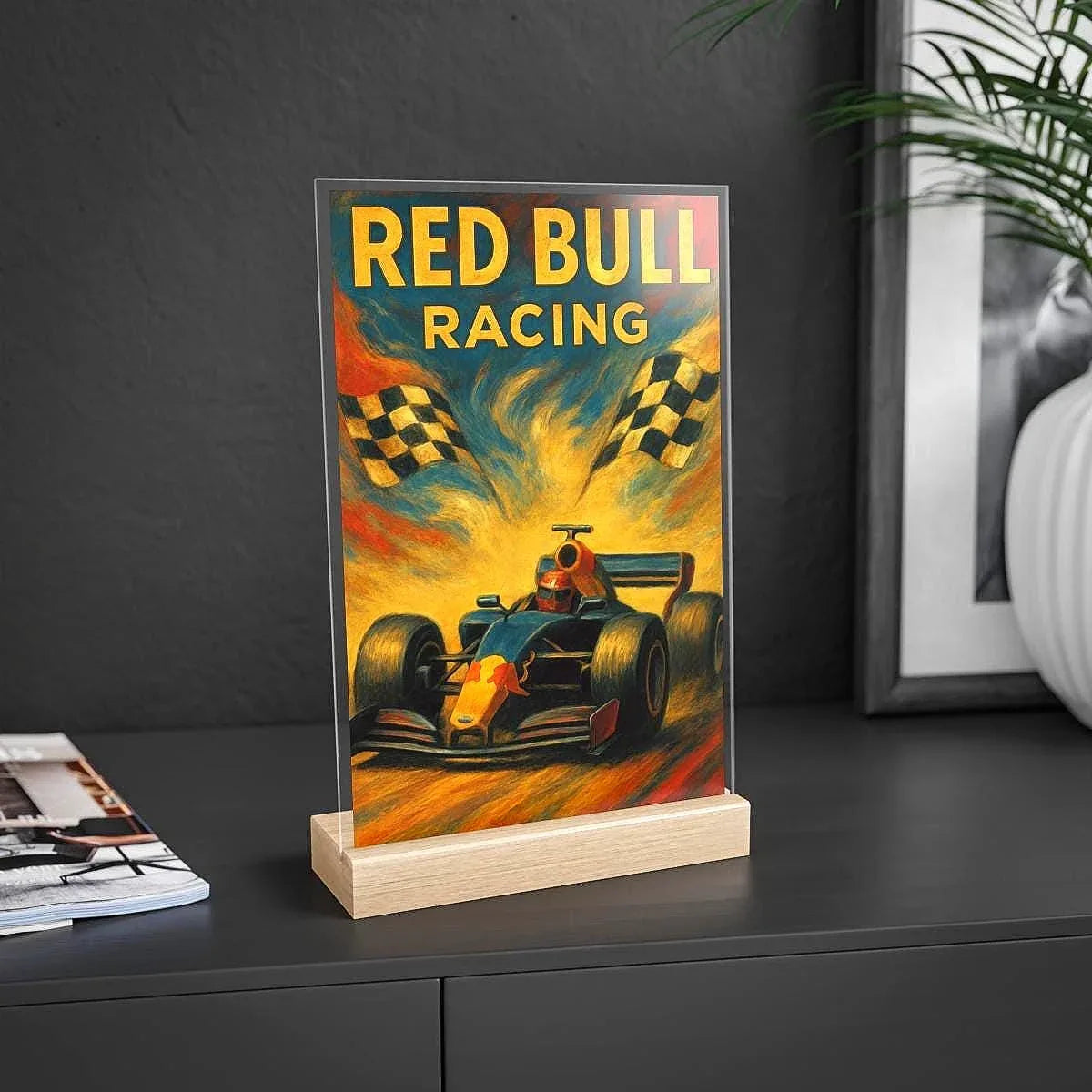 Tableau Redbull Racing F1 Ford style vintage, tableau chevet français - Roaring 20s Paris