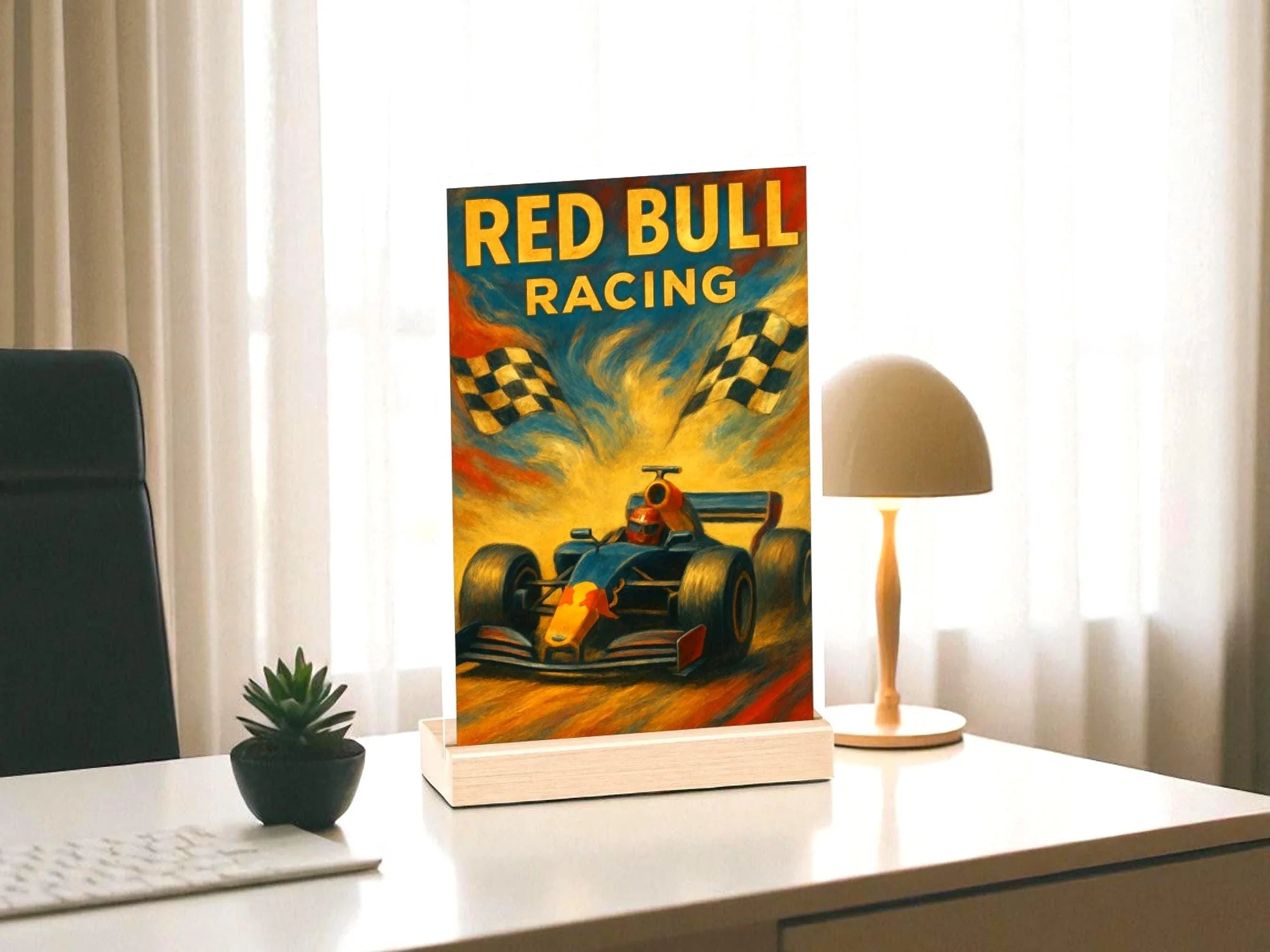 Tableau Redbull Racing F1 Ford style vintage, tableau chevet français - Roaring 20s Paris