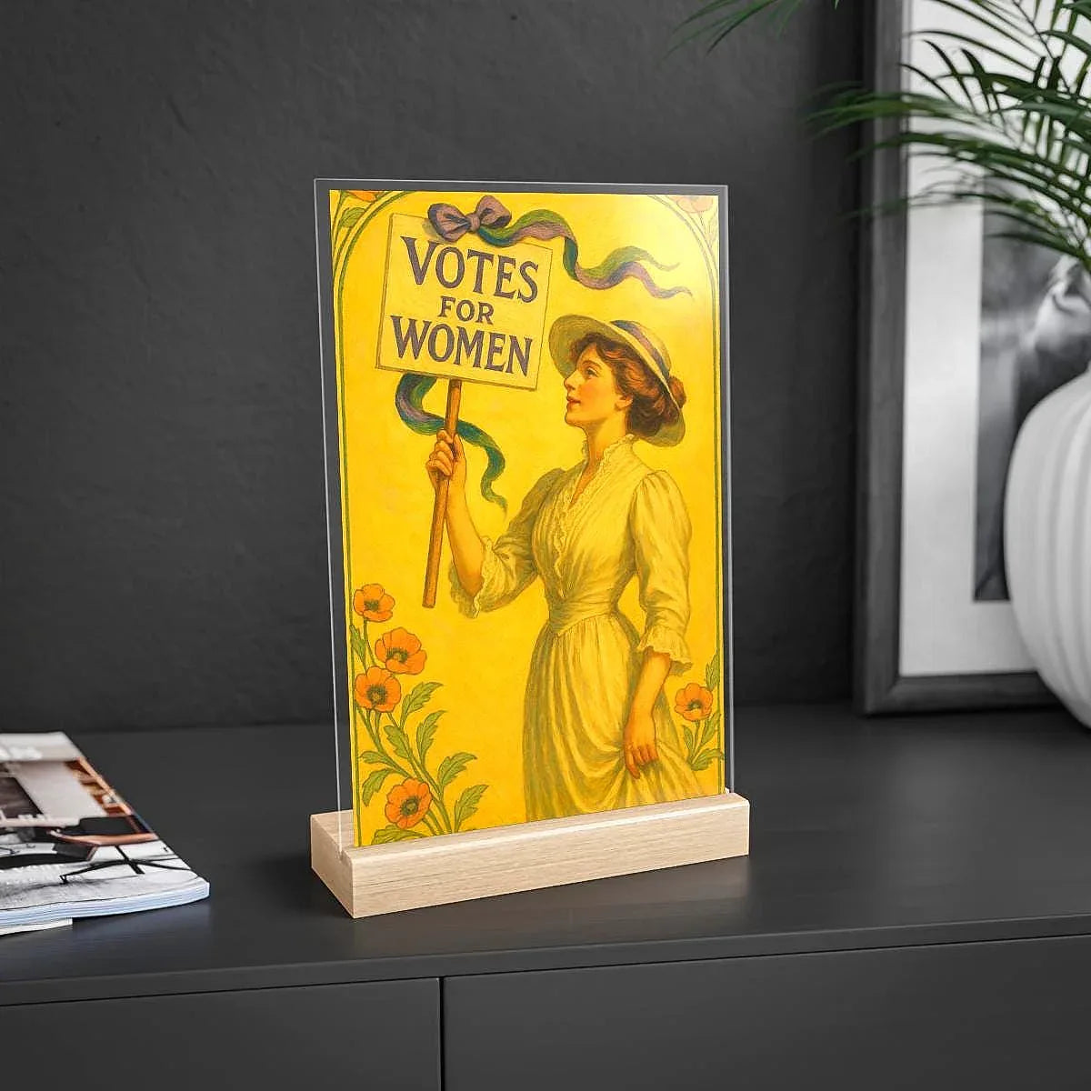 Tableau féminisme droit vote femmes, tableau chevet vintage, cadeau - Roaring 20s Paris