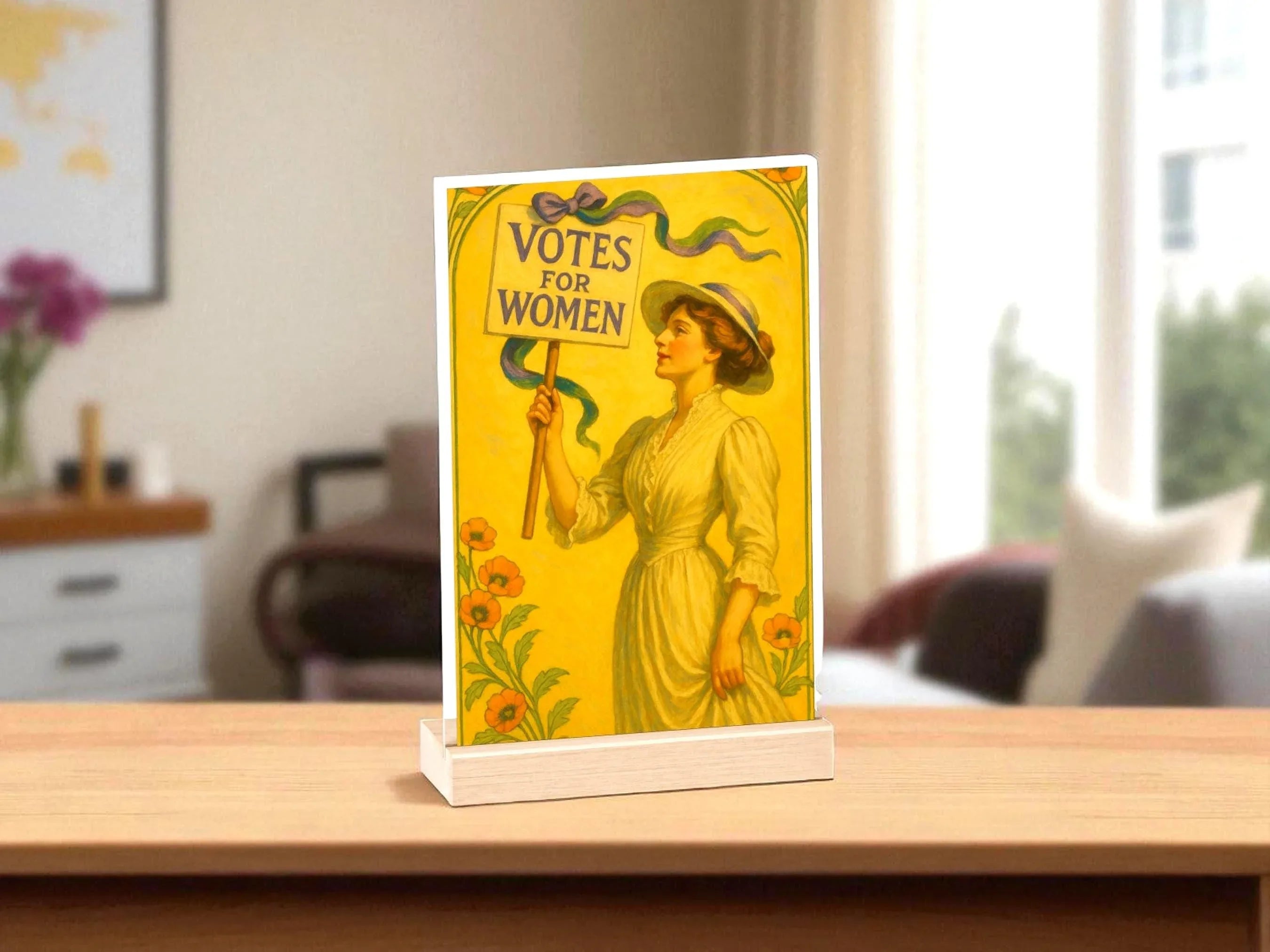 Tableau féminisme droit vote femmes, tableau chevet vintage, cadeau - Roaring 20s Paris