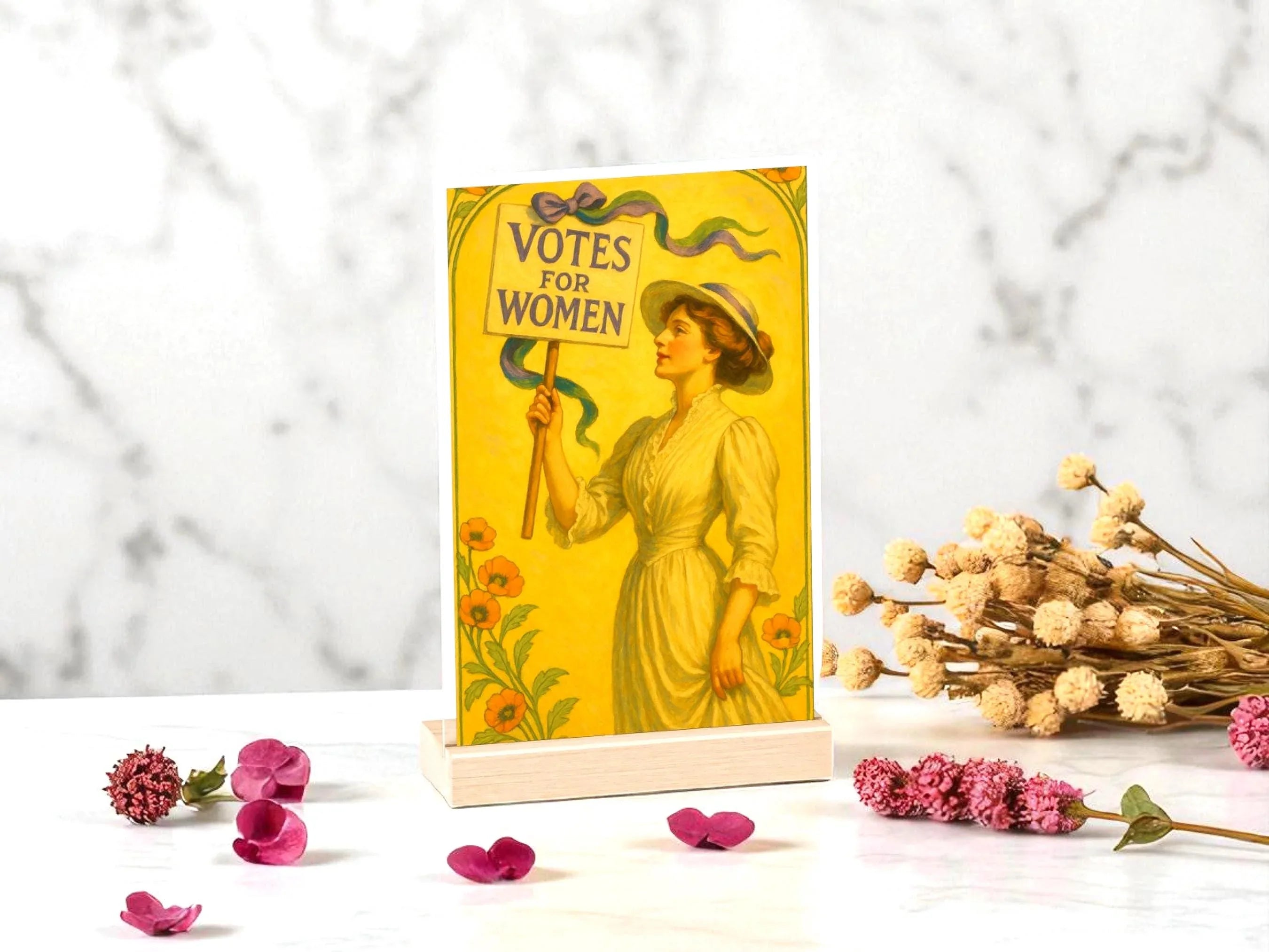 Tableau féminisme droit vote femmes, tableau chevet vintage, cadeau - Roaring 20s Paris