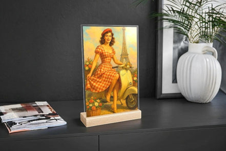 Tableau amour Paris Vespa style vintage, présentoir personnalisable k1qbj8-tb.myshopify.com presentoir acrylique chevet, presentoir ancien broadway, presentoir cadeau custom, presentoir cadeau original, presentoir logo custom idee, presentoir table de nuit idee, tableau amour paris vespa, tableau amour theatre, tableau chevet vintage, tableau enfant chambre idee, tableau table nuit mode 1920, tableau table salon francais, tableau vintage romantique
