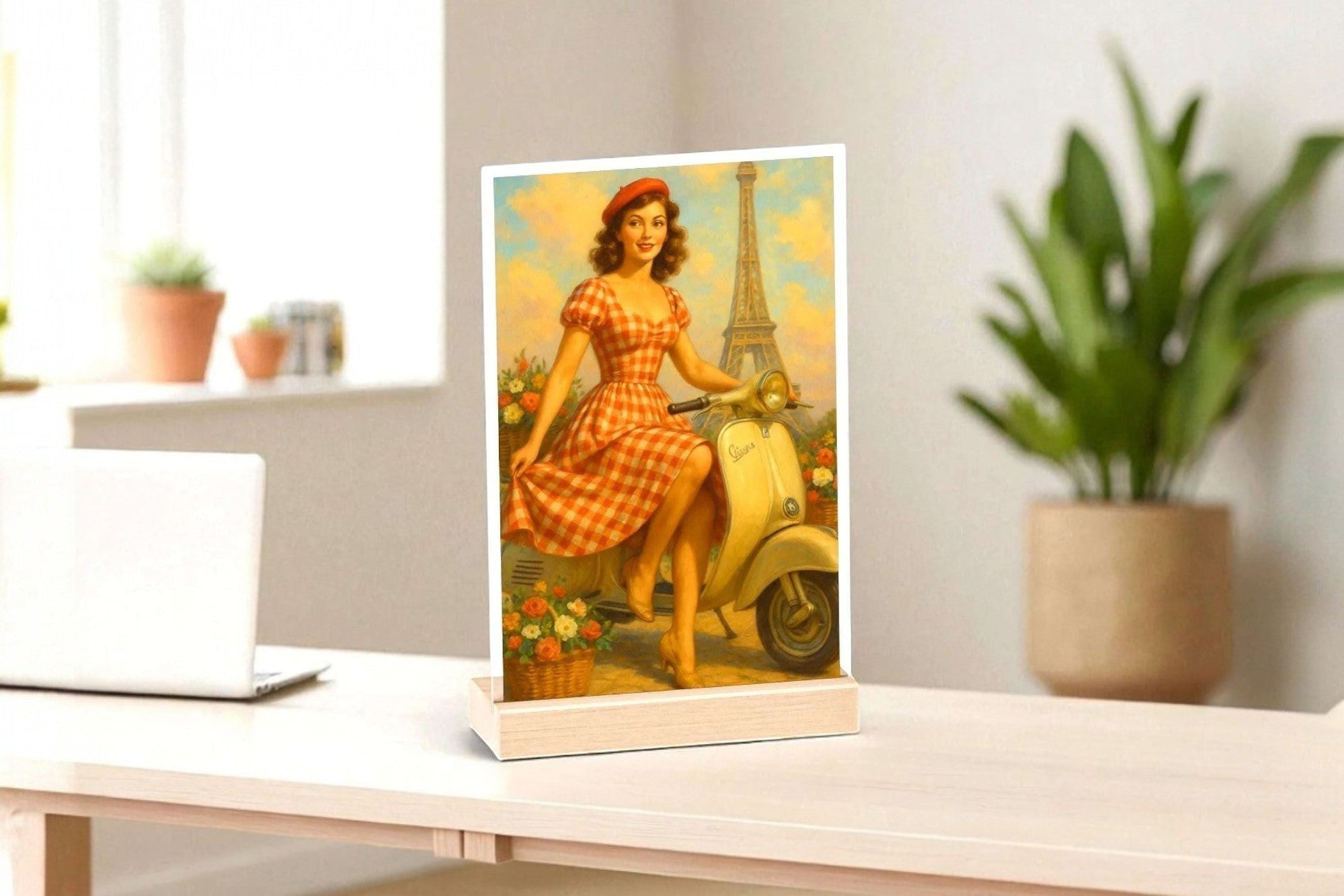 Tableau amour Paris Vespa style vintage, présentoir personnalisable k1qbj8-tb.myshopify.com presentoir acrylique chevet, presentoir ancien broadway, presentoir cadeau custom, presentoir cadeau original, presentoir logo custom idee, presentoir table de nuit idee, tableau amour paris vespa, tableau amour theatre, tableau chevet vintage, tableau enfant chambre idee, tableau table nuit mode 1920, tableau table salon francais, tableau vintage romantique