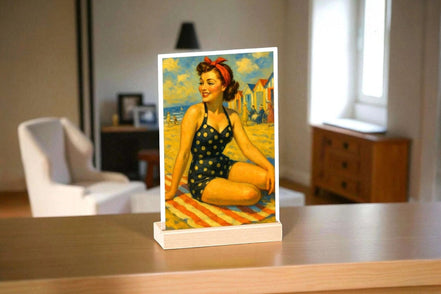 Tableau pinup femme plage style rétro, présentoir personnalisable k1qbj8-tb.myshopify.com presentoir acrylique chevet, presentoir ancien broadway, presentoir cadeau custom, presentoir cadeau original, presentoir logo custom idee, presentoir table de nuit idee, tableau amour theatre, tableau chevet vintage, tableau enfant chambre idee, tableau pinup femme, tableau table nuit mode 1920, tableau table salon francais, tableau vintage romantique