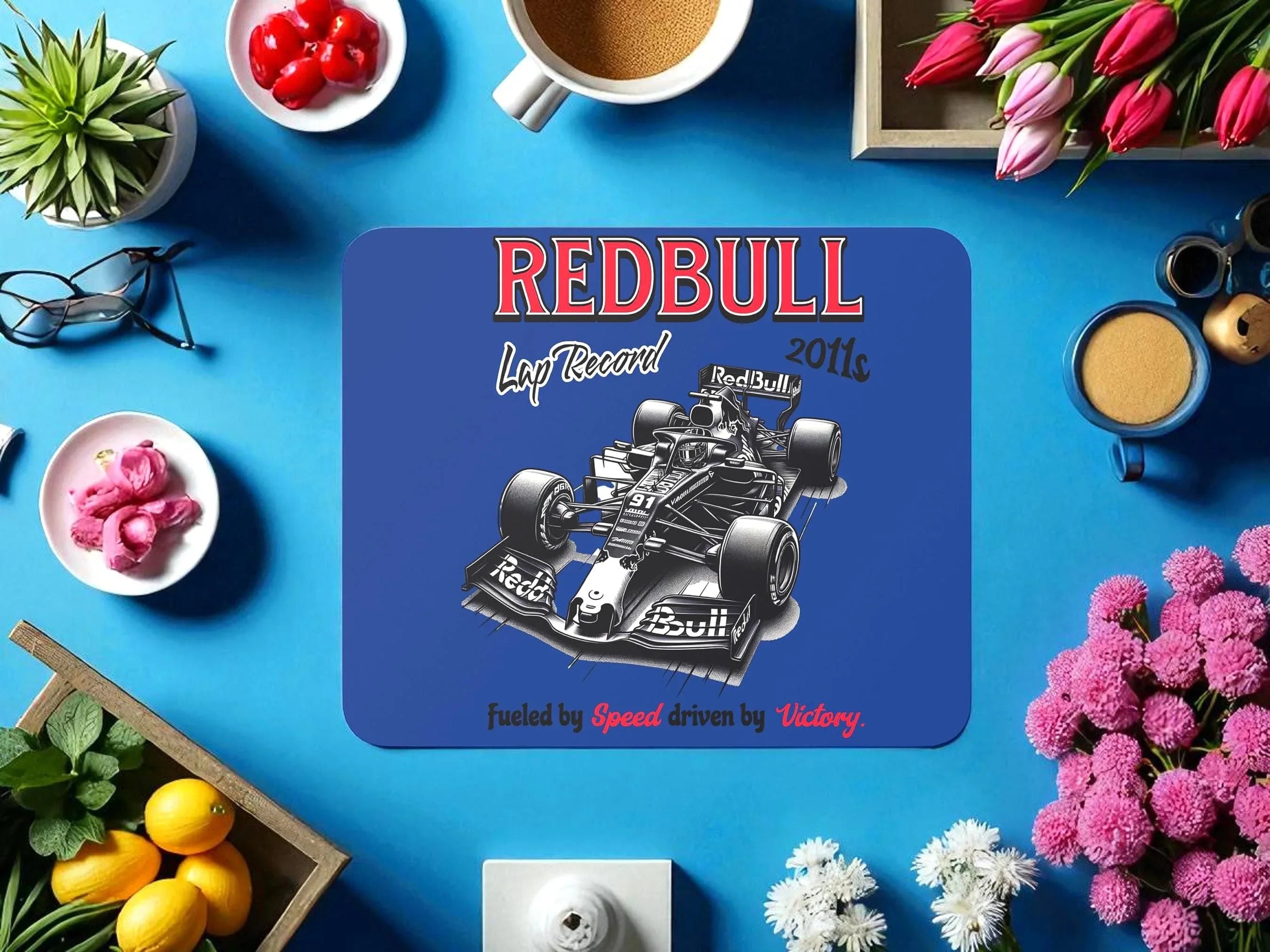 Tapis souris de bureau Redbull F1 vintage, tapis gaming imprimé cadeau - Roaring 20s Paris