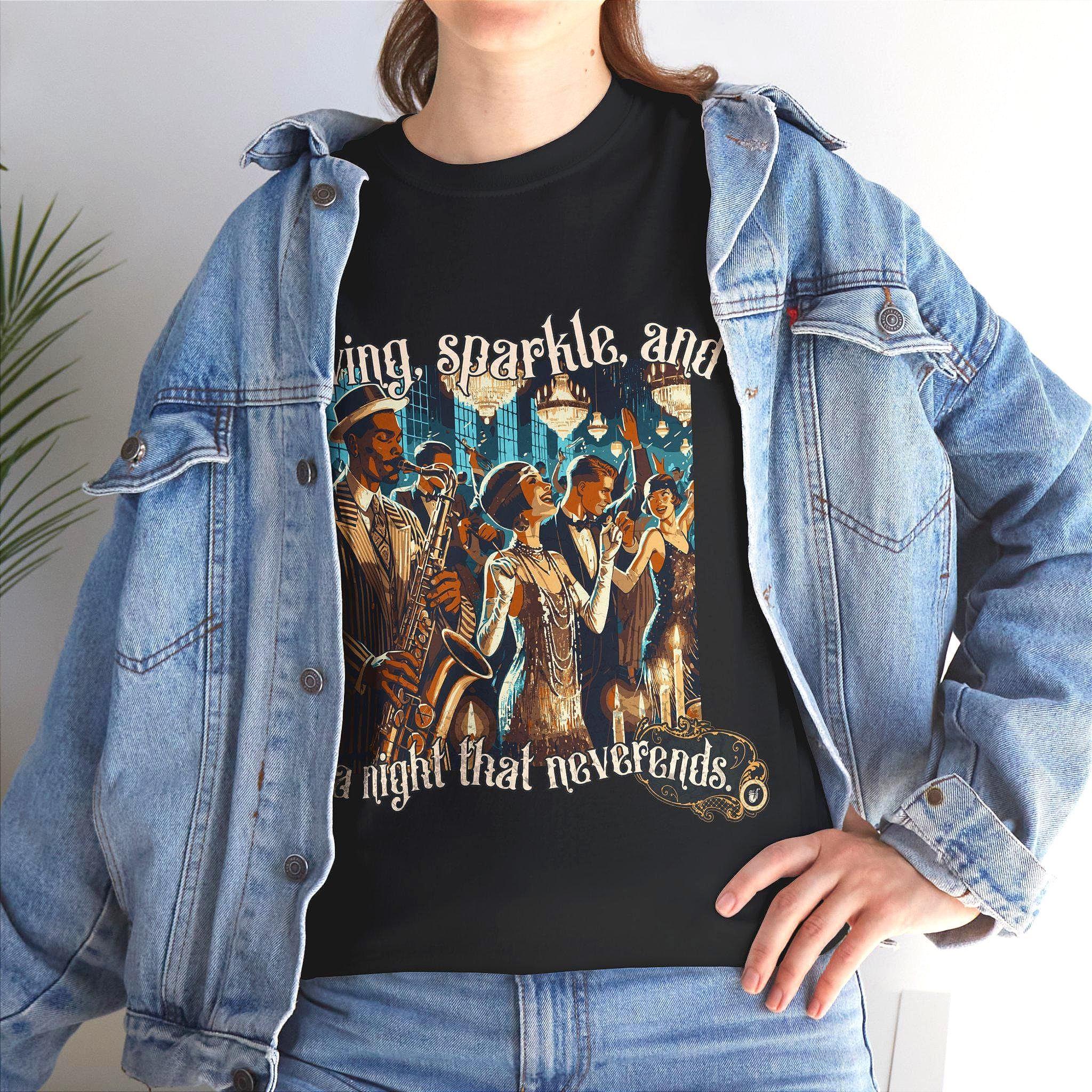 Tee shirt jazz broadway théâtre vintage, tee-shirt custom mode 1920 - Roaring 20s Paris