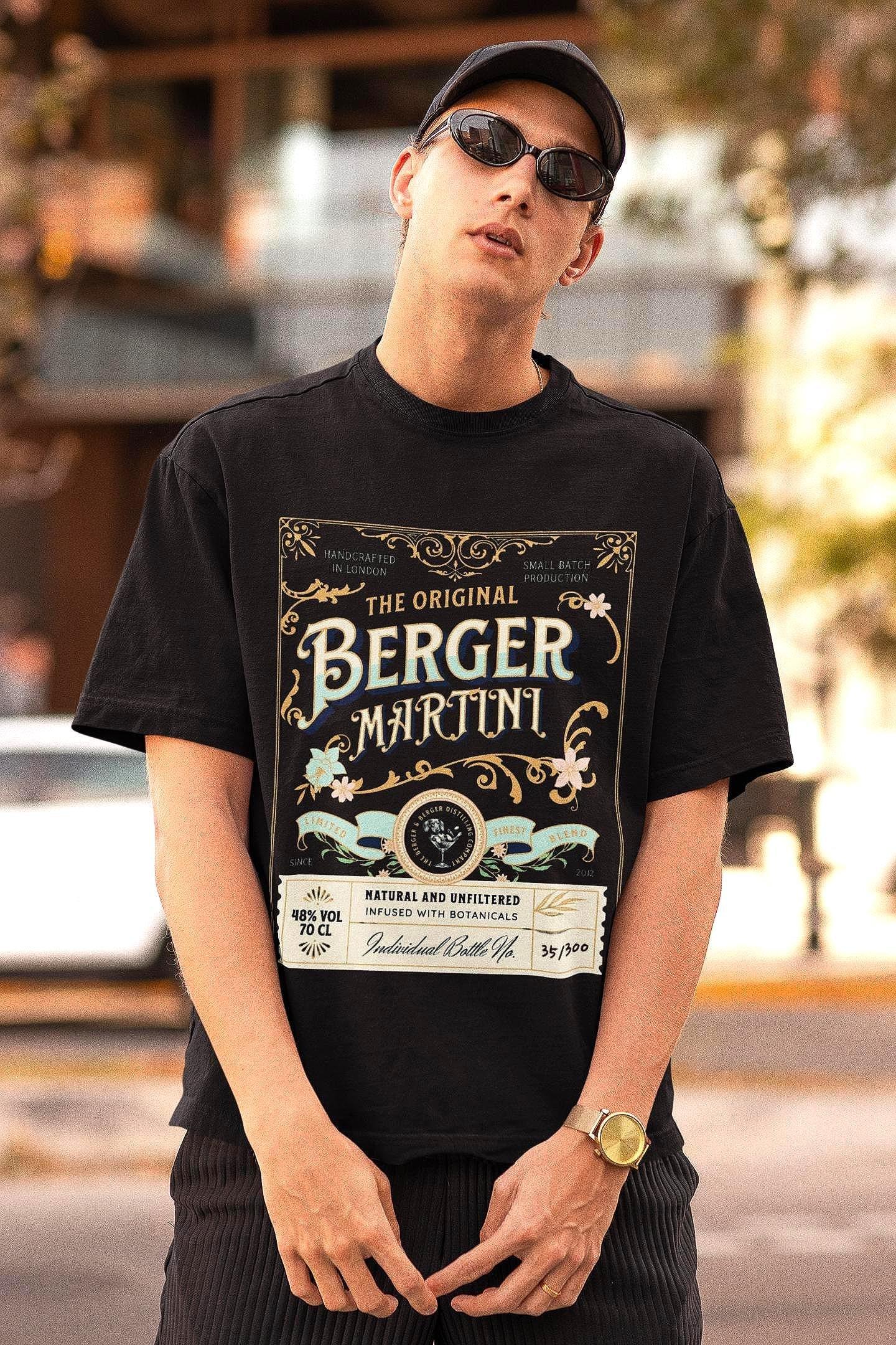 Tee shirt martini cocktail rétro vintage, t-shirt custom personnalisé - Roaring 20s Paris