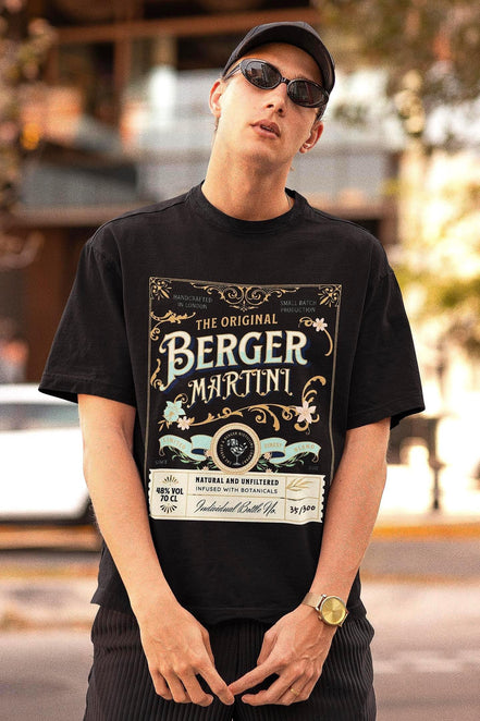 Tee shirt martini cocktail rétro vintage, t-shirt custom personnalisé - Roaring 20s Paris