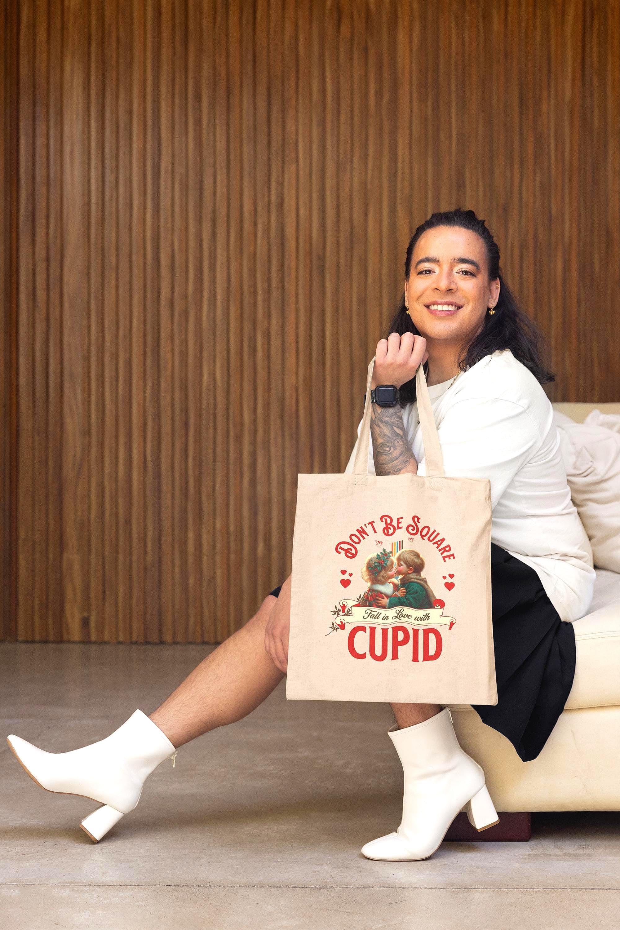 Tote bag amour enfant, vintage romantique, sac cabas en toile mode 1920 - Roaring 20s Paris