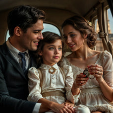 montre à gousset couple paris et enfant