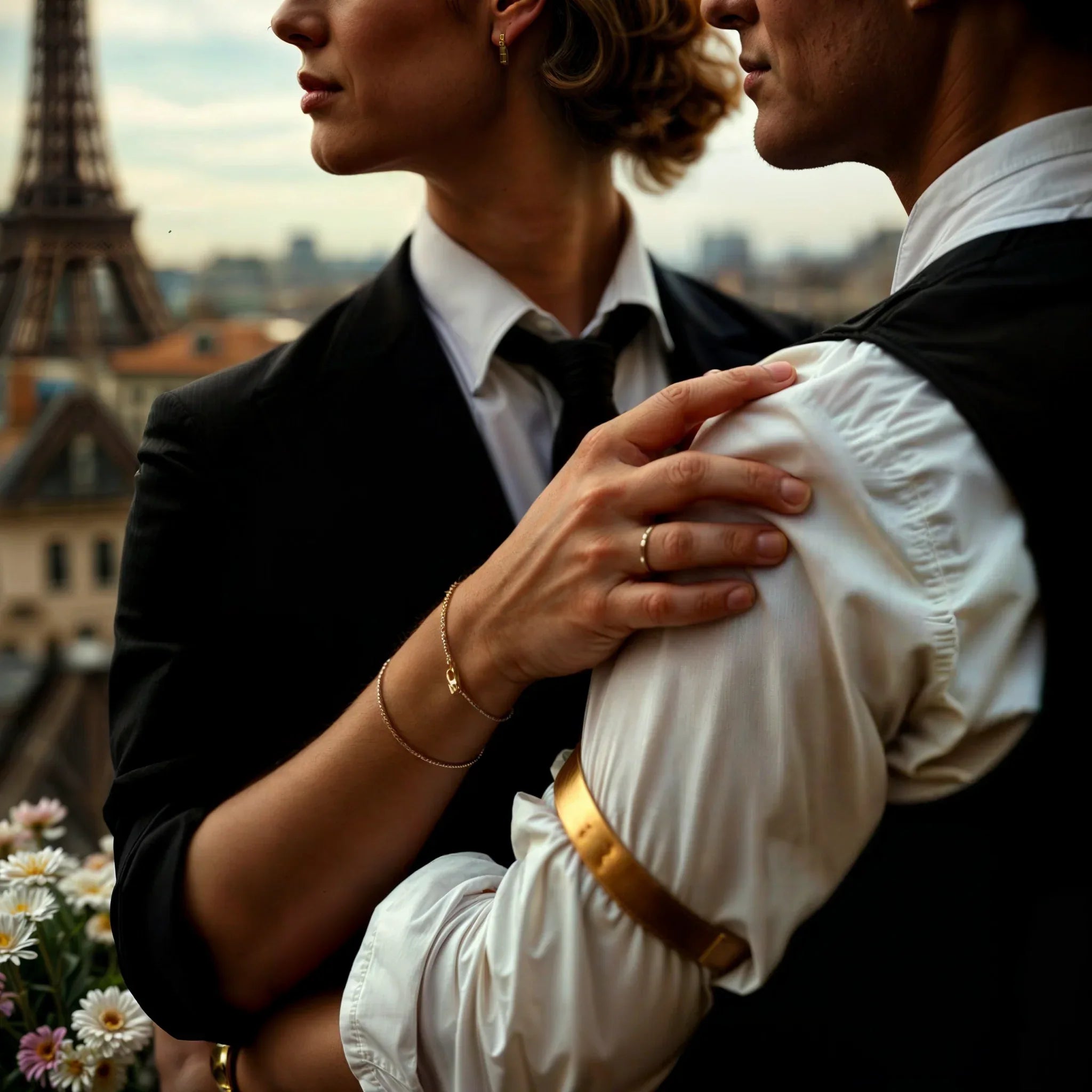 Élastique de manche rouge Michel Shelby – idée mariage ou soirée chic - Roaring 20s Paris