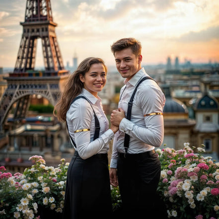 Élastique manche chemise Arthur Shelby – jarretière réglable élégante - Roaring 20s Paris