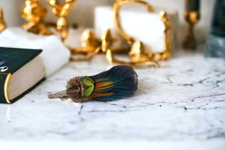Épingle mariage témoin acier plumes J – bijou raffiné et vintage - Roaring 20s Paris