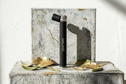 Briquet Zippo personnalisé en acier noir, style élégant de poche, gravure "your text", coupe-vent.