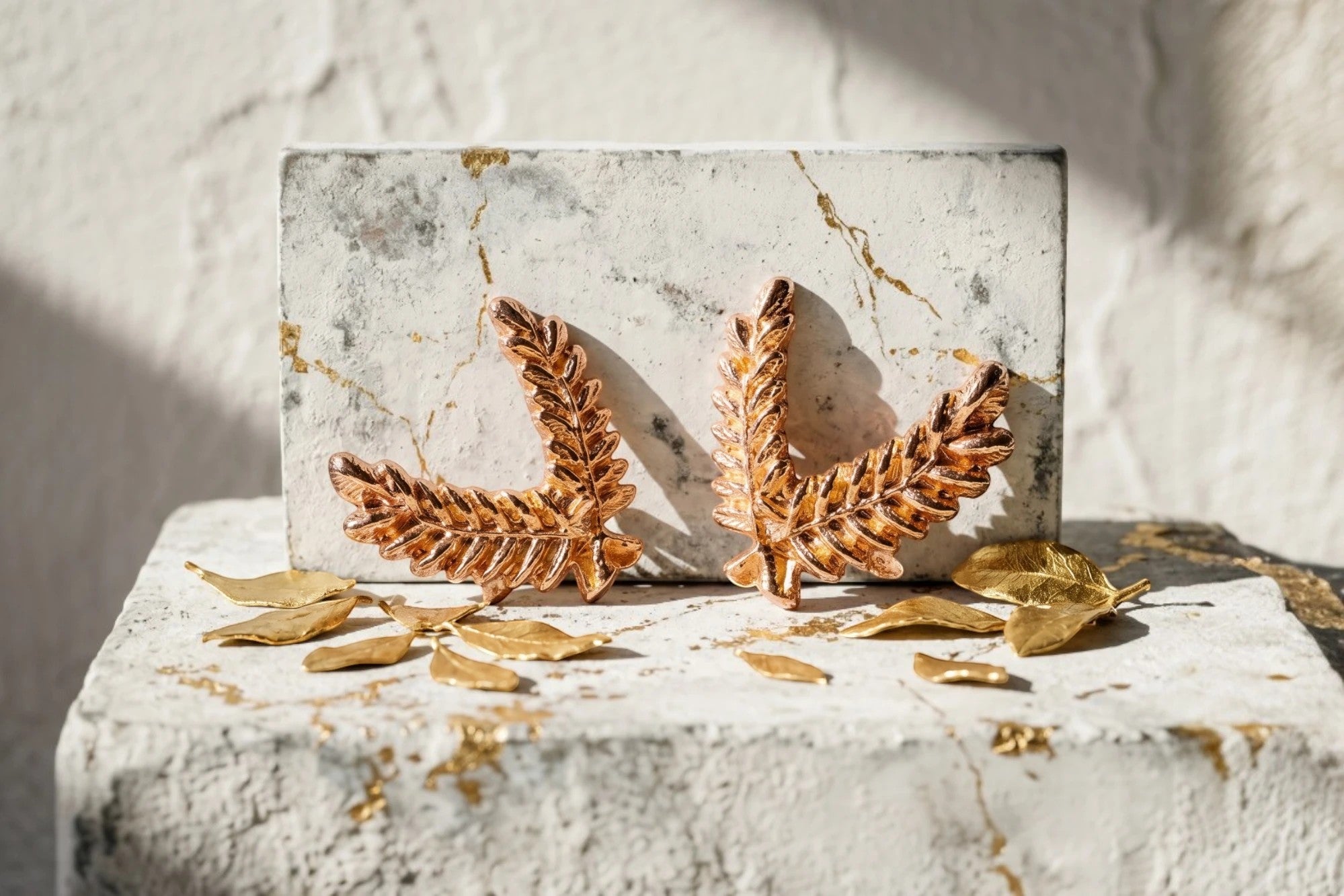 Roaring 20s Paris : broche épingle mariage tenue en acier or, style bohème chic, détail feuille, 2.7cm