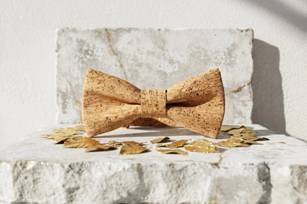 Noeud papillon en liège naturel, style Peaky Blinders, pour mariage ou tenue d'honneur. Roaring 20s Paris.