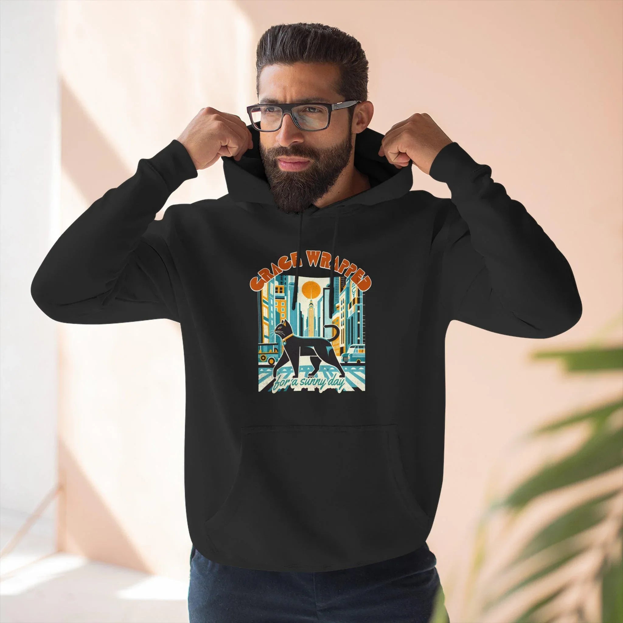sweatshirt chat capuche personnalisé, pull custom, capuche original - Roaring 20s Paris