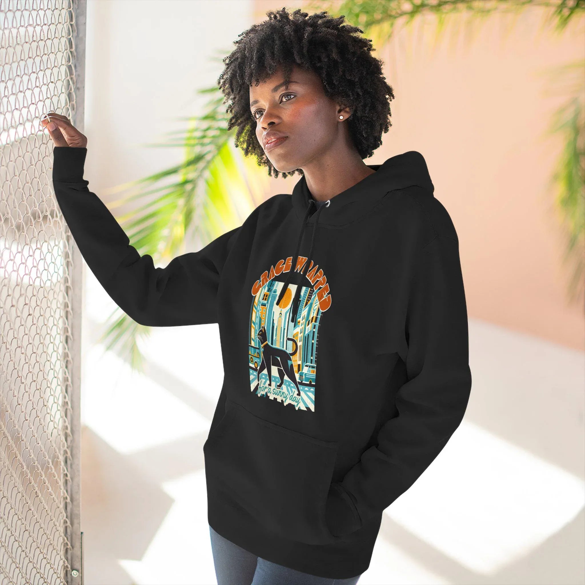 sweatshirt chat capuche personnalisé, pull custom, capuche original - Roaring 20s Paris