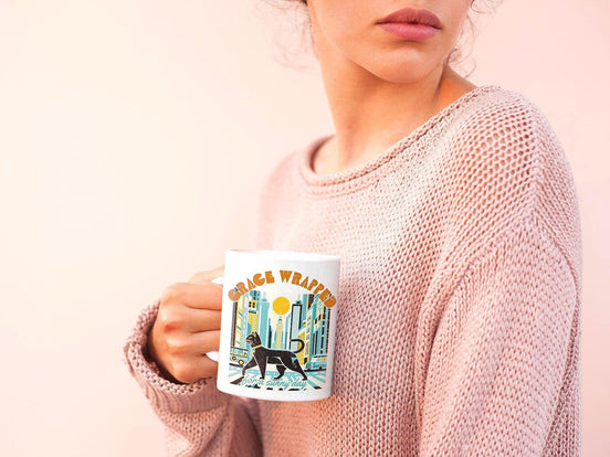 tasse à café chat noir, tasse message, mug entreprise français custom - Roaring 20s Paris