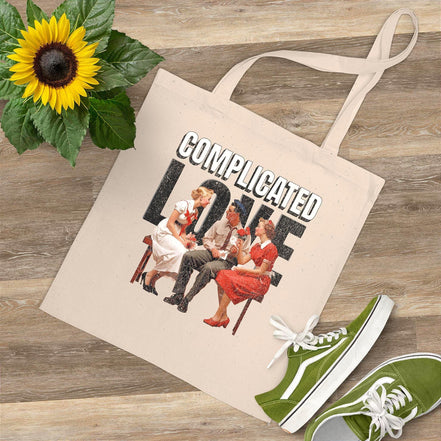 tote bag amour trouple, tote bag bohème moderne personnalisable - Roaring 20s Paris