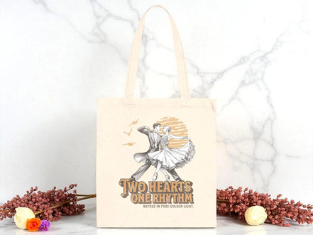 tote bag vintage romantique valse, sac cabas en toile mode 1920 couple - Roaring 20s Paris