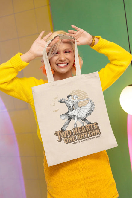 tote bag vintage romantique valse, sac cabas en toile mode 1920 couple - Roaring 20s Paris