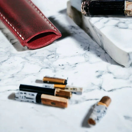 Étui briquet bic, etui briquet cuir, briquet personnalisé protection - Roaring 20s Paris