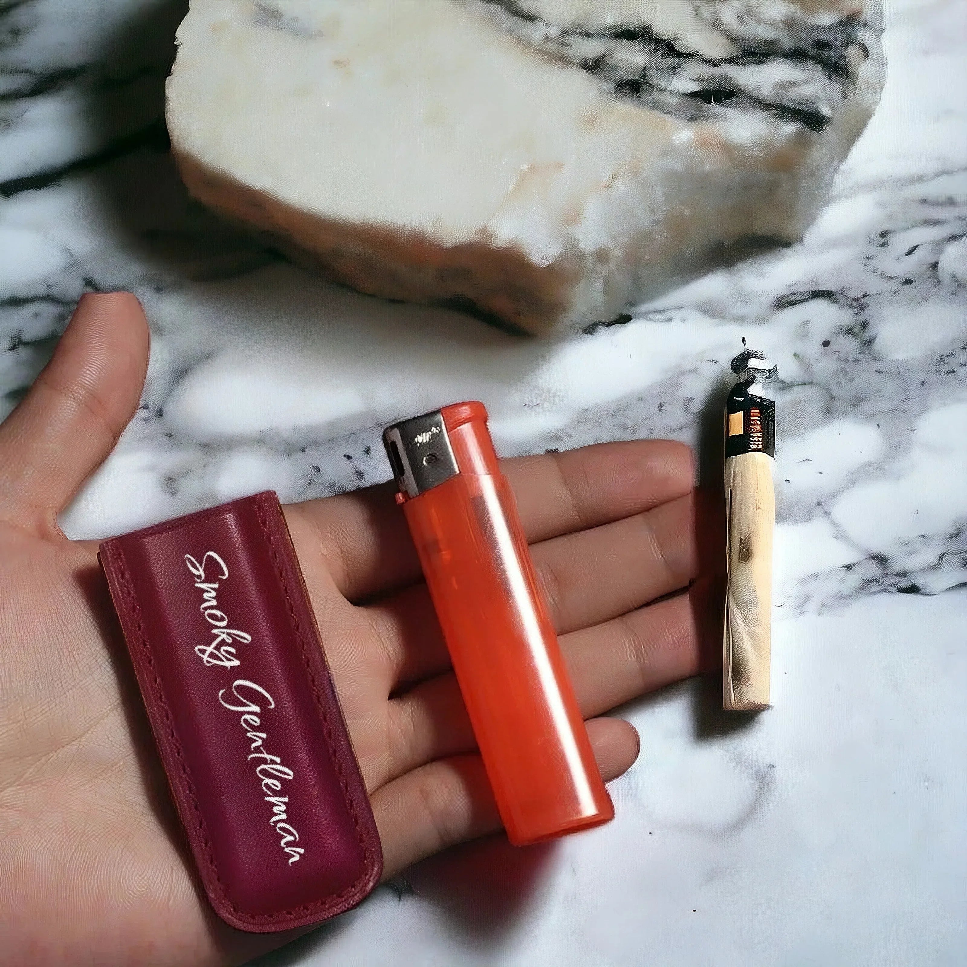 Étui briquet bic, etui briquet cuir, briquet personnalisé protection - Roaring 20s Paris