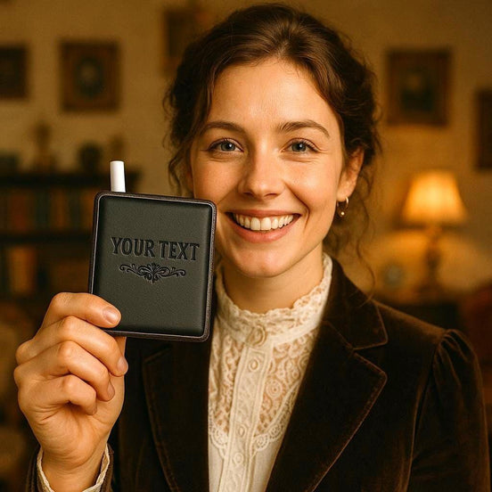 Étui cigarette noir AF – de poche personnalisé, cadeau 30 ans chic - Roaring 20s Paris