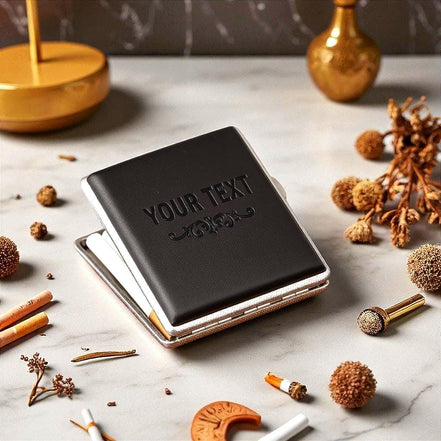 Étui cigarette noir AF – de poche personnalisé, cadeau 30 ans chic - Roaring 20s Paris