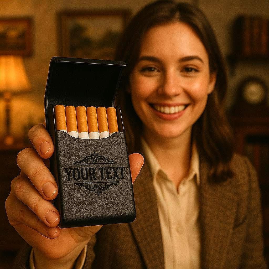 Étui cigarette personnalisé slim Michol Shelby – de poche cadeau rétro - Roaring 20s Paris